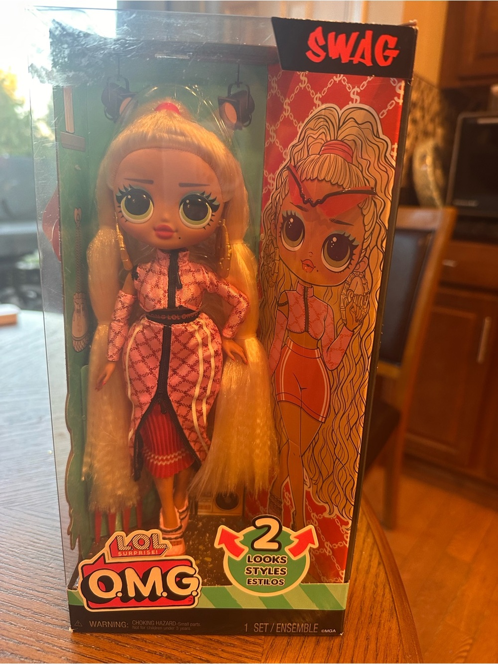 L.O.L. Surprise! Doll with Pink Patterned Jacket and Red Skirt